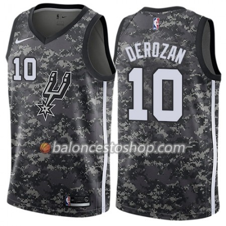 Camiseta Hombre NBA San Antonio Spurs DeMar DeRozan 10 Nike City Edition Negro Swingman